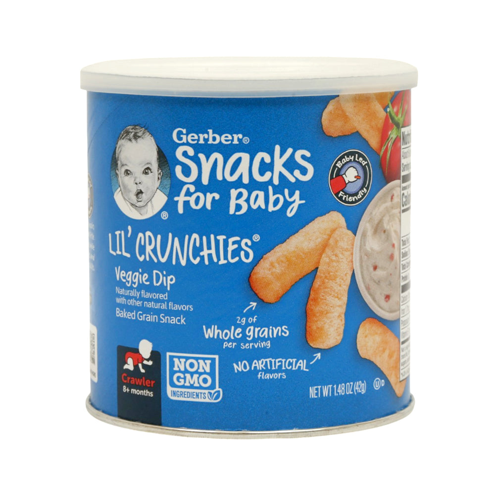 GERBER LIL CRUNCHIES VEGGIE DIP 42 GM Default Title - MamasJan Baby Maternity Care