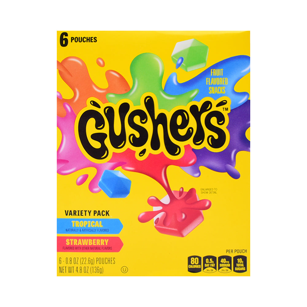 BETTY CRAOKER FRUIT GUSHERS STRAWBERRY & TROPICAL 6 POUCHES Default Title - MamasJan Grocery