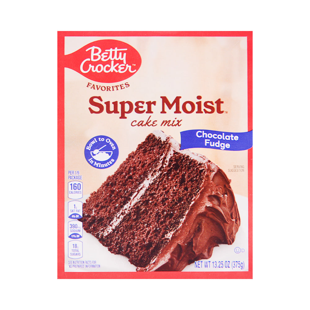 BETTY CROCKER SUPER MOIST CAKE CHOCOLATE FUDGE 375 GM Default Title - MamasJan GroceryFoods