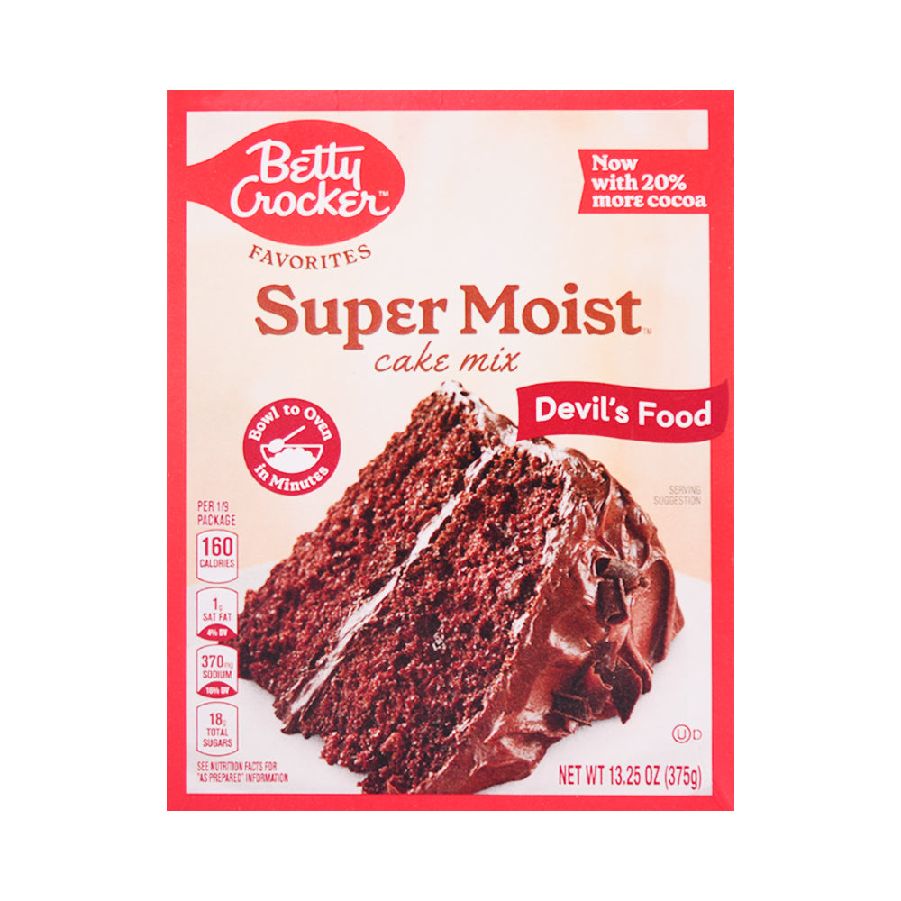 BETTY CROCKER SUPER MOIST CAKE MIX DEVIL FOOD 375 GM Default Title - MamasJan GroceryFoods