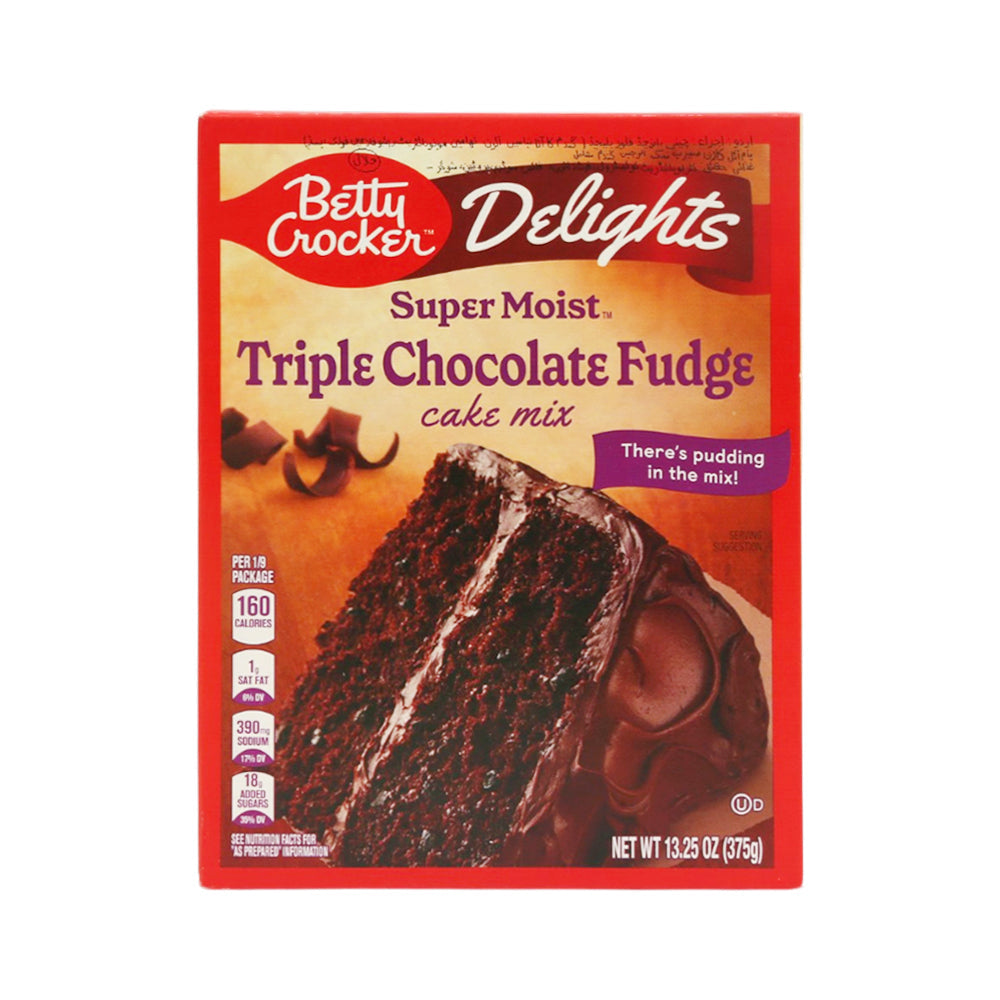 BETTY CROCKER SUPER MOIST CAKE TRIPLE CHOCO FUDGE 375 GM Default Title - MamasJan GroceryFoods