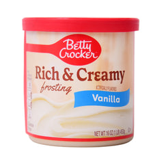 BETTY CROCKER RICH & CREAMY FROSTING VANILLA 453G Default Title - MamasJan Grocery