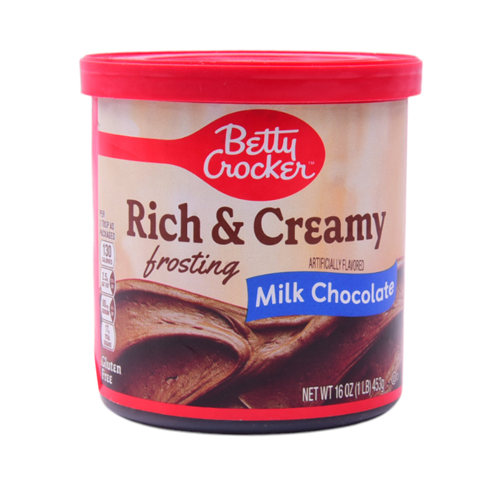 BETTY CROCKER RICH & CREAMY FROSTING MILK CHOCOLATE 453G Default Title - MamasJan Grocery