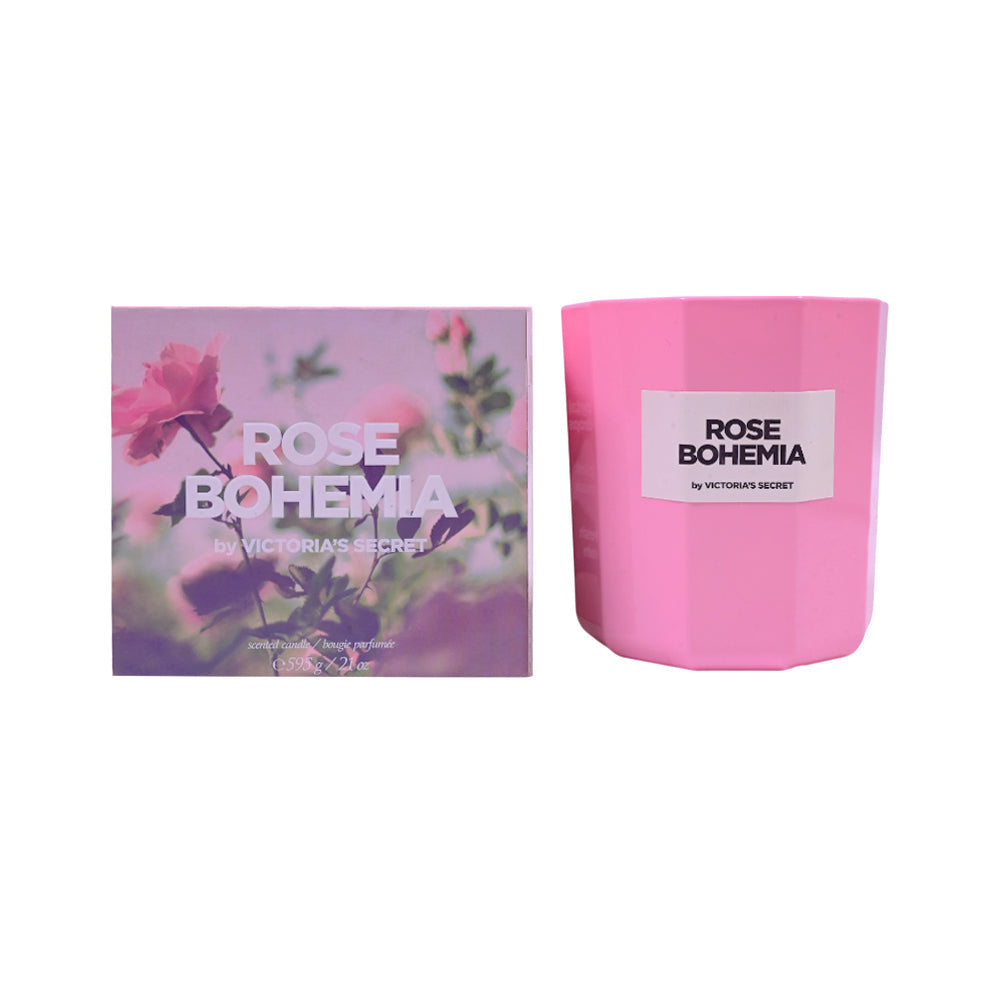 VICTORIAS SECRET ROSE BOHEMIA SCENTED CANDLE 595G Default Title - MamasJan Makeup