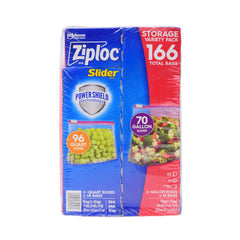 ZIPLOC SLIDER STORAGE BAGS 4 BOX PACK 166 PC Default Title - MamasJan Grocery Nonfood