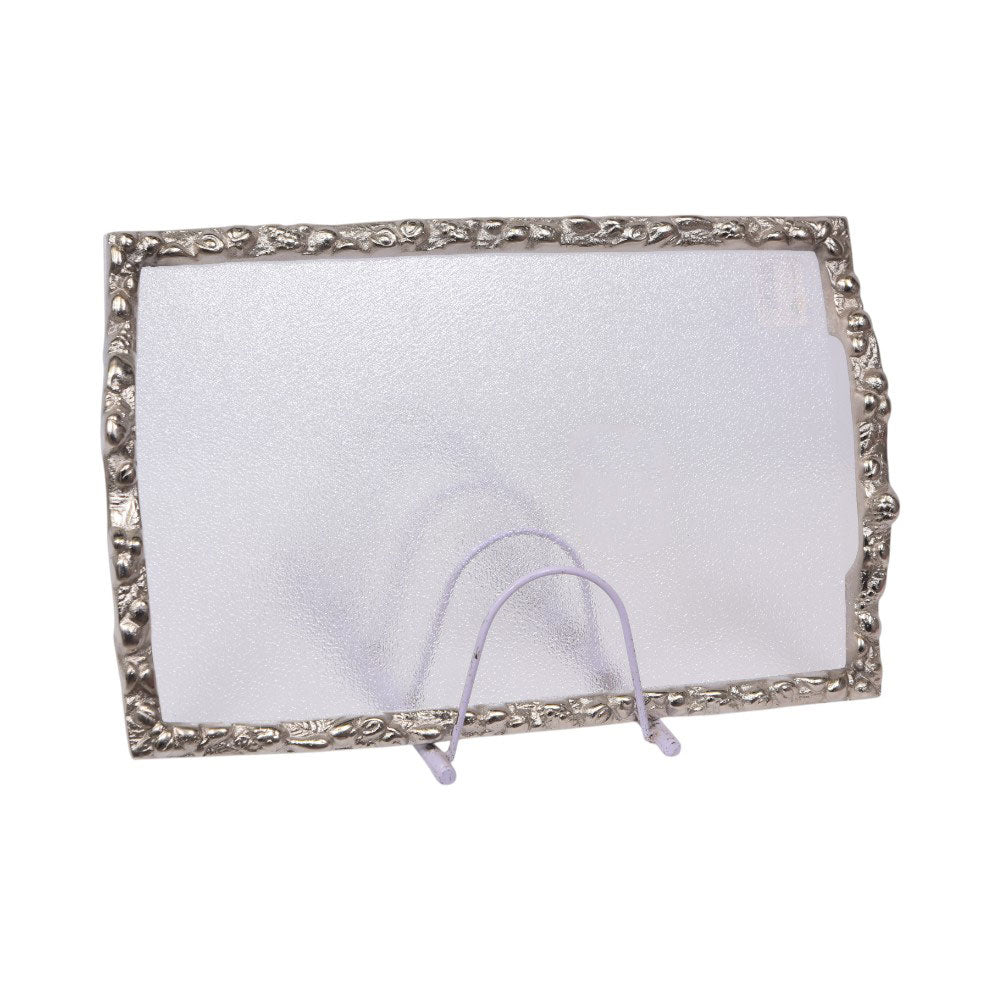 TRAY ACRYLIC SILVER MEDIUM 2004 Default Title - MamasJan Crockery