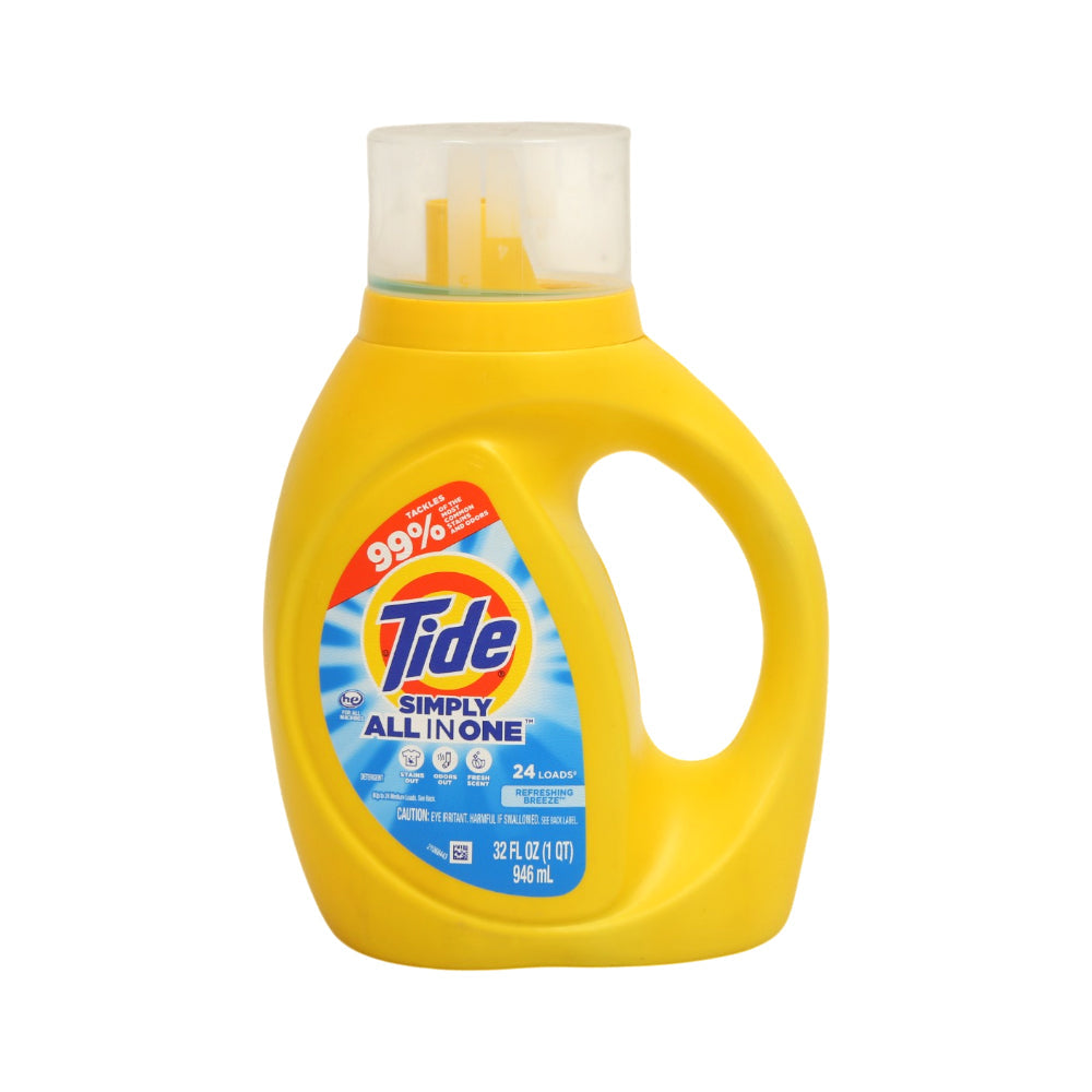 TIDE WASHING LIQUID REFRESHING BREEZE SIMPLY ALL-IN-1 946 ML Default Title - MamasJan Grocery Nonfood