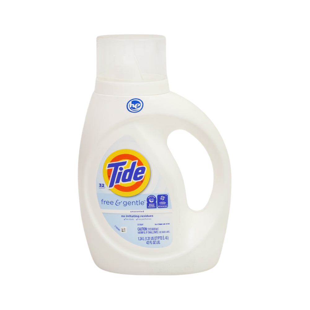 TIDE WASHING LIQUID FREE & GENTLE WHITE 1.24 LTR Default Title - MamasJan Grocery Nonfood