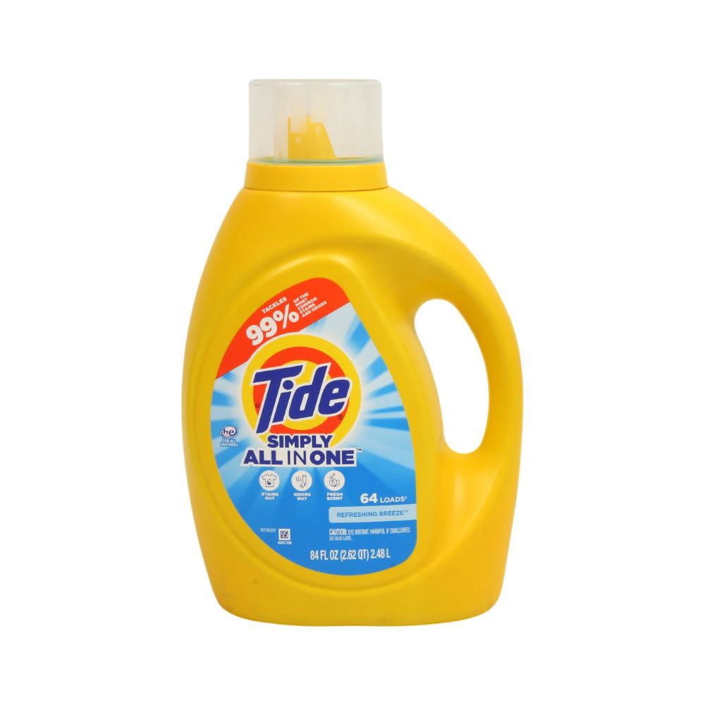 TIDE WASHING LIQUID REFRESH BREEZE SIMPLY ALL IN ONE 2.48 LT Default Title - MamasJan Grocery Nonfood