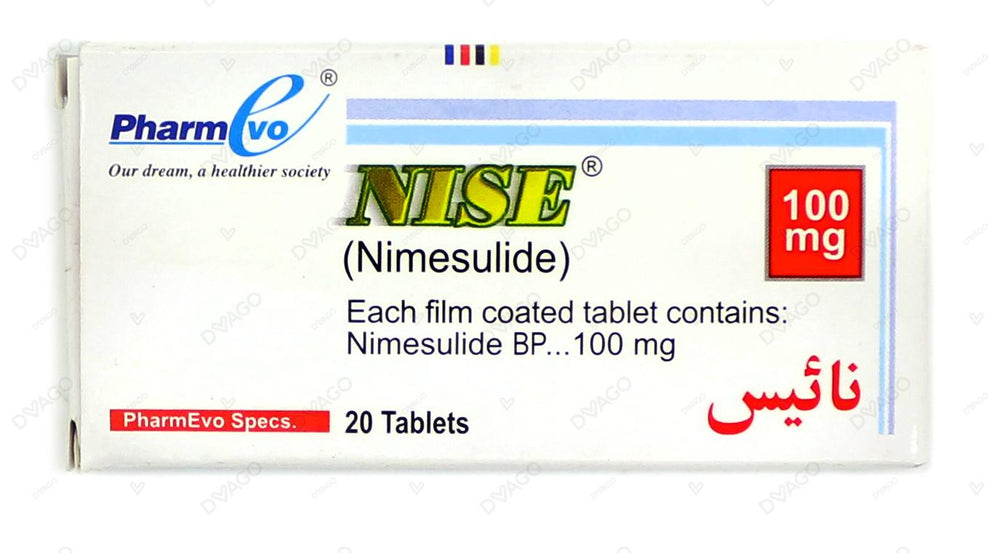 Nise Tablets 100mg (1 Box = 2 Strips) (1 Strip = 10 Tablets)