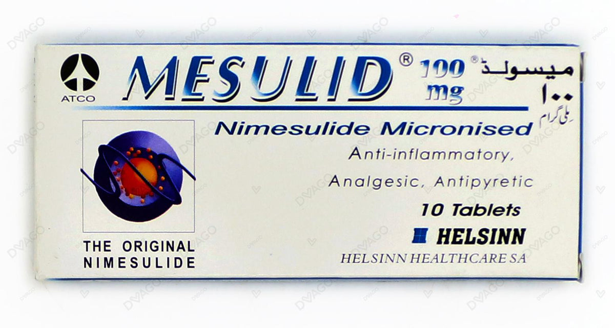 Mesulid Tablets 100mg (1 Box = 1 Strip)(1 Strip = 10 Tablets)