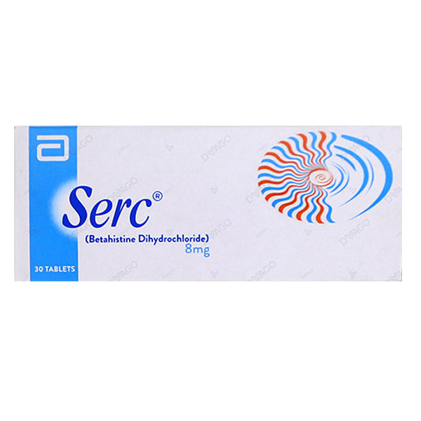 Serc Tablets 8mg (1 Strip = 10 Tablets)