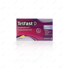 Telfast-D Tablets 60mg/120mg (1 Box = 1 Strip)(1 Strip = 10 Tablets)
