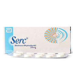 Serc Tablets 24mg (1 Box = 3 Strips) (1 Strip = 10 Tablets)