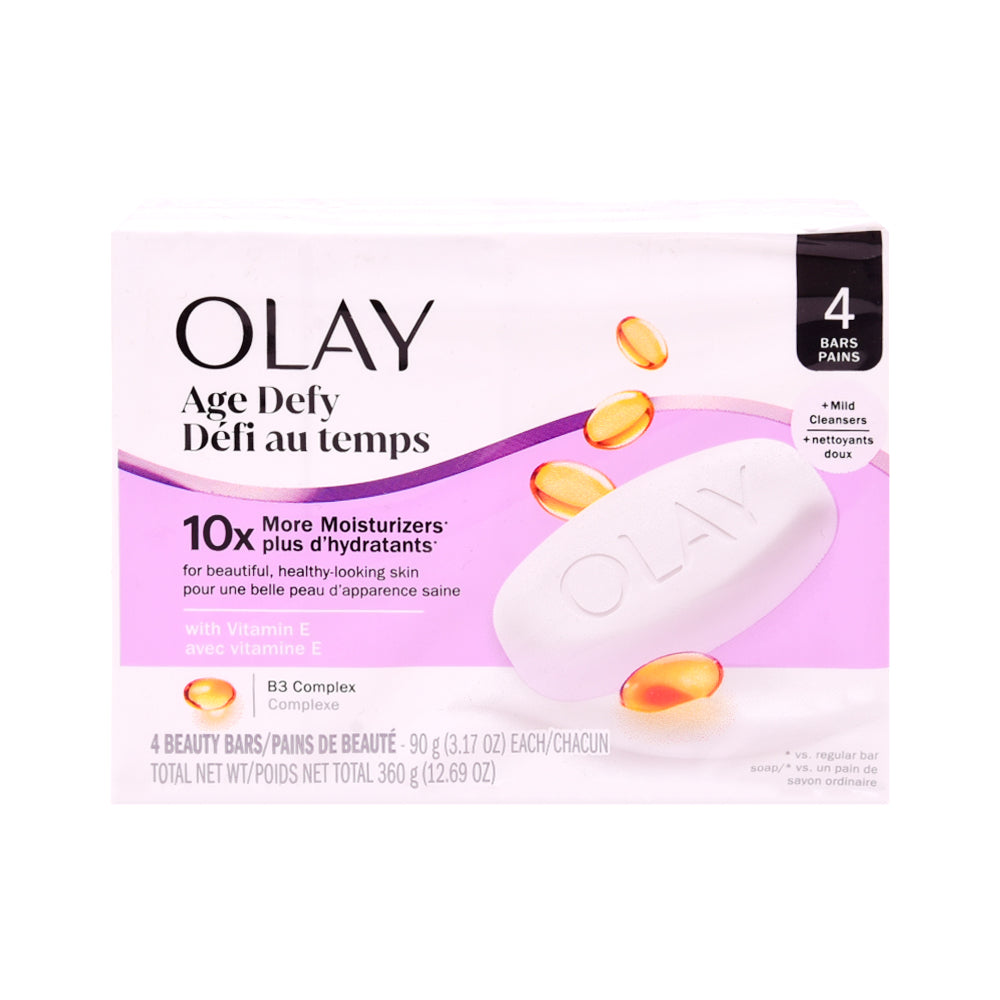 OLAY SOAP BARS AGE DEFY 10X 4PC PACK 4X90 GM Default Title - MamasJan skincare