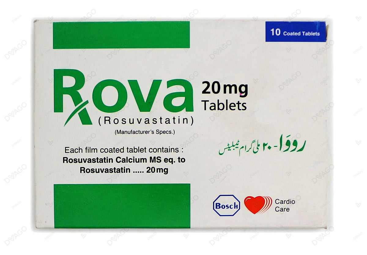 Rova Tablets 20mg (1 Box = 1 Strip)(1 Strip = 10 Tablets)