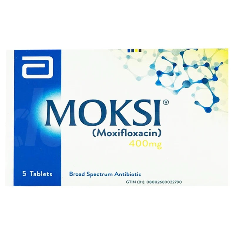 Moksi Tablets 400mg (1 Box = 1 Strip)(1 Strip = 5 Tablets)