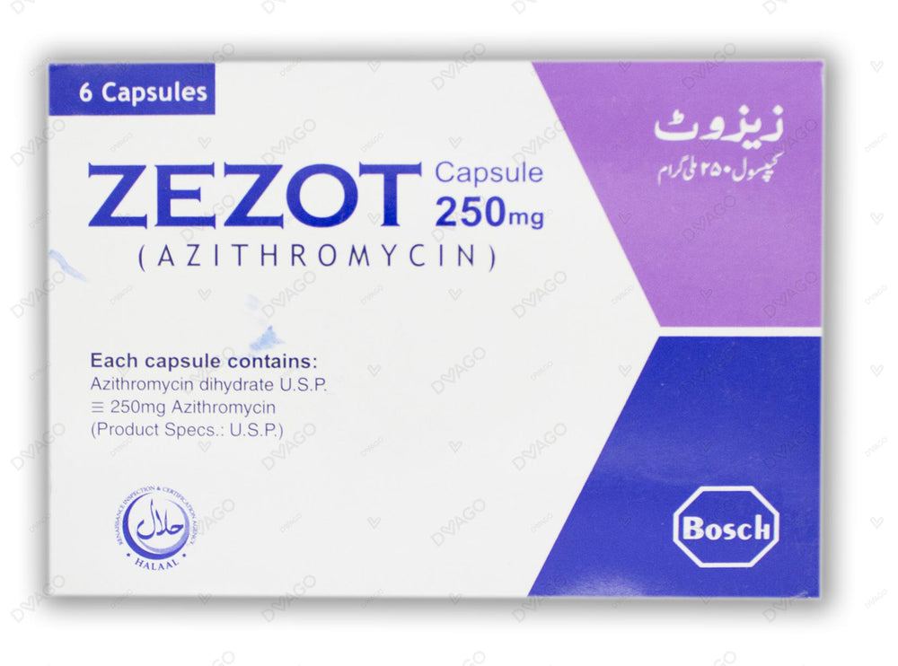 Zezot Capsules 250mg (1 Box = 1 Strip)(1 Strip = 6 Capsules)