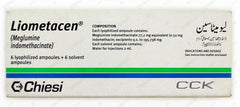 Liometacen Injection 50mg (1 Box = 6 Ampoules)