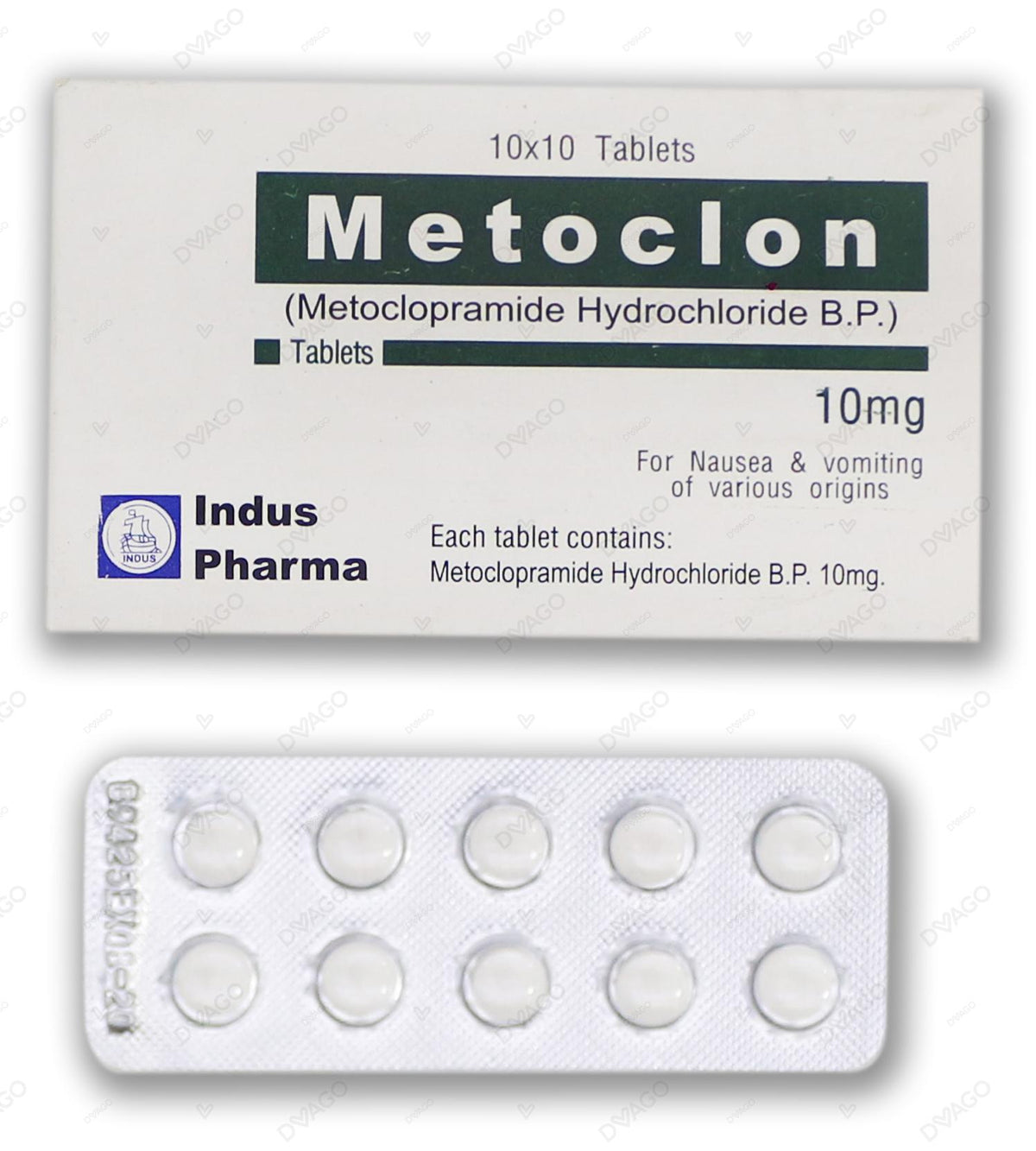 Metoclon Tablets 10mg (1 Strip = 10 Tablets)