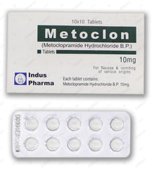 Metoclon Tablets 10mg (1 Strip = 10 Tablets)
