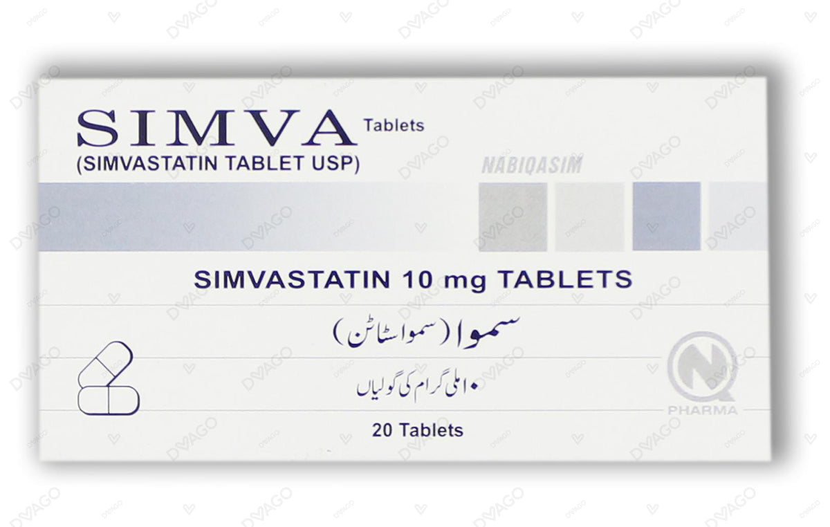 Simva Tablets 10mg (1 Strip = 10 Tablets)