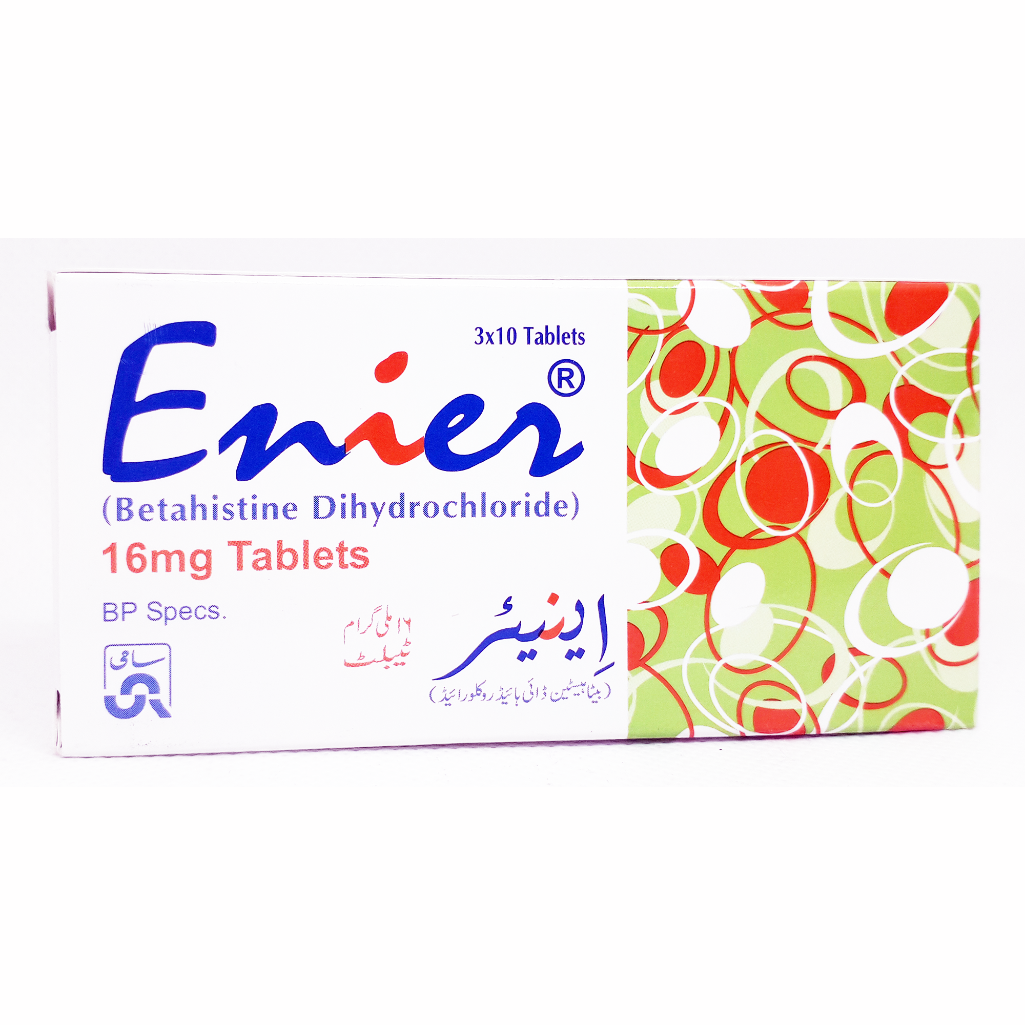Enier Tablets 16mg (1 Strip = 10 Tablets)