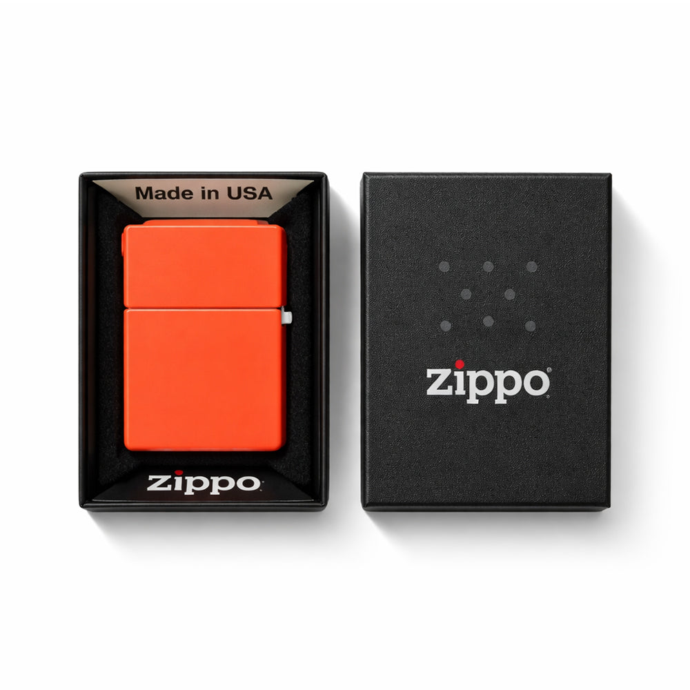 ZIPPO LIGHTER REG ORANGE MATTE 7406231 Default Title - MamasJan Tobacco Shop