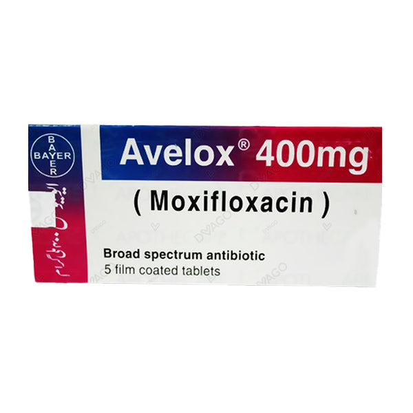 Avelox Tablets 400mg (1 Box = 1 Strip)(1 Strip = 5 Tablets)