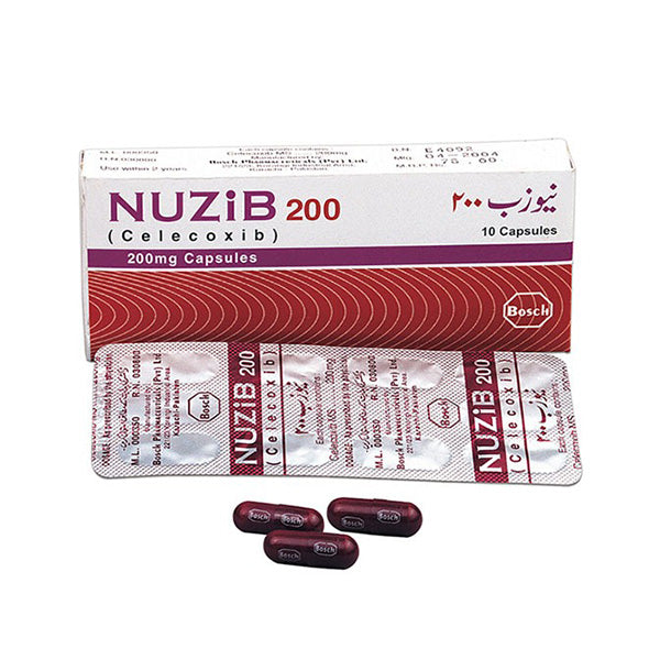 Nuzib Capsules 200mg (1 Box = 1 Strip)(1 Strip = 10 Capsules)