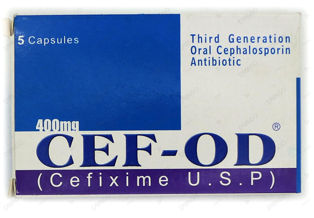Cef-OD Capsules 400mg (1 Box = 1 Strip)(1 Strip = 5 Capsules)