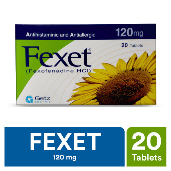 Fexet Tablets 120mg (1 Strip = 10 Tablets)