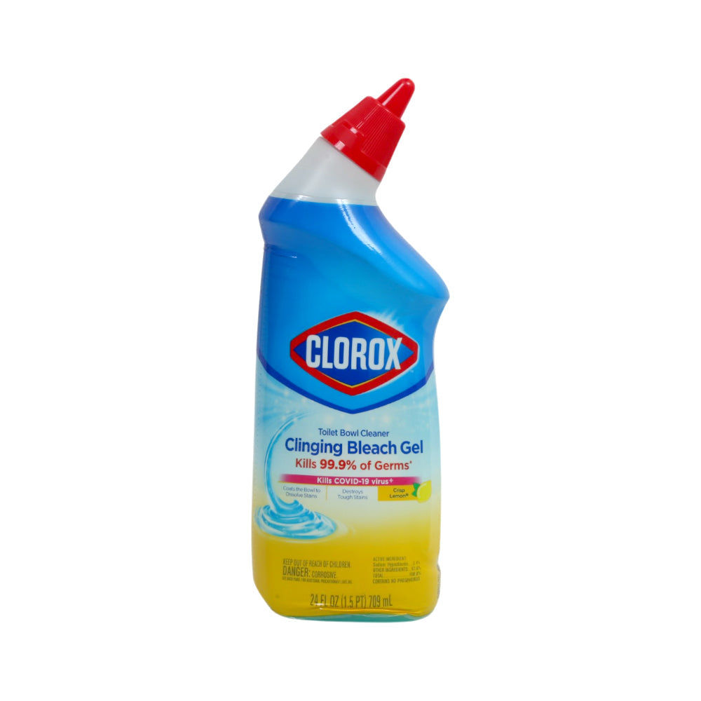 CLOROX TOILET BOWL CLEANER CLINGING GEL CRISP LEMON 709 ML Default Title - MamasJan Grocery Nonfood