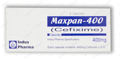 Maxpan Capsules 400mg (1 Box = 1 Strip)(1 Strip = 5 Capsules)
