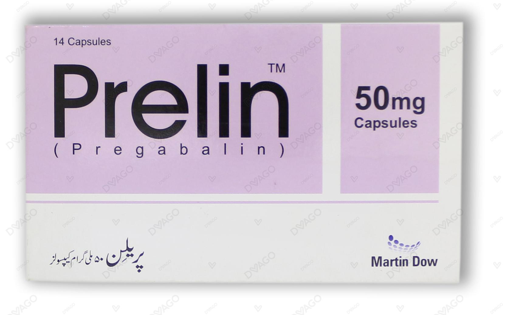 Prelin Capsules 50mg (1 Strip = 7 Capsules)