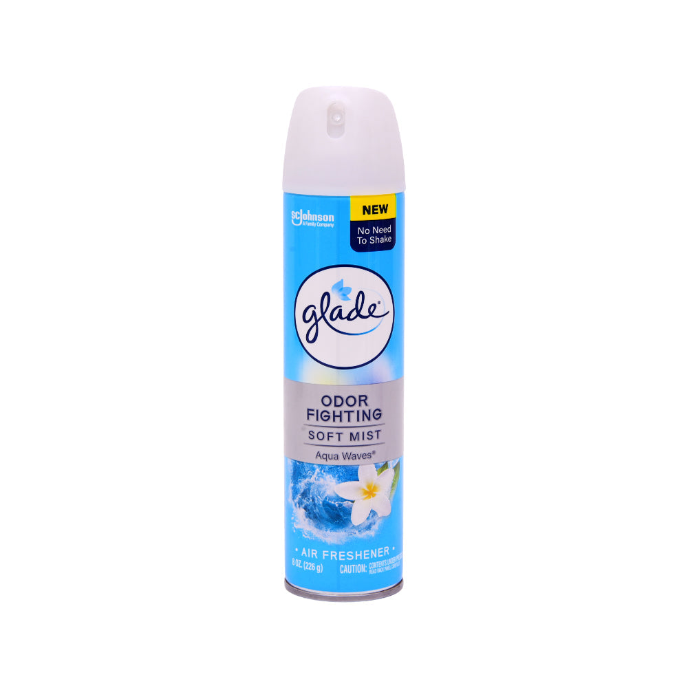 GLADE AIR FRESHENER SOFT MIST AQUA WAVES 226 GM Default Title - MamasJan Grocery Nonfood