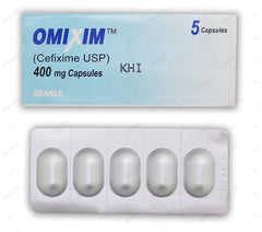 Omixim Capsules 400mg (1 Box = 1 Strip)(1 Strip = 5 Capsules)