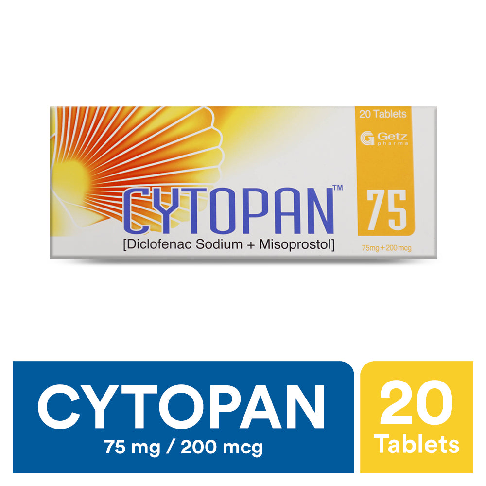 Cytopan Tablets 75mg+200mcg (1 Strip = 10 Tablets)