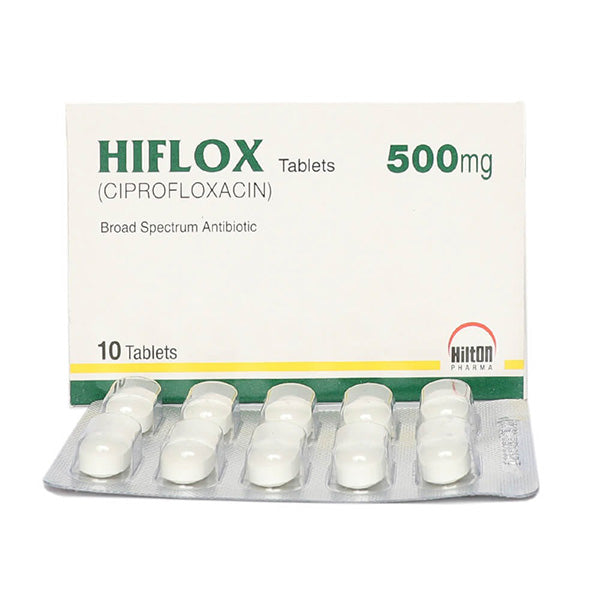 Hiflox Tablets 500mg (1 Box = 1 Strip)(1 Strip = 10 Tablets)