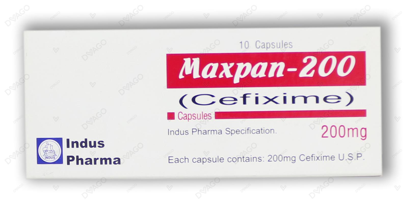 Maxpan Capsules 200mg (1 Box = 1 Strip)(1 Strip = 10 Capsules)