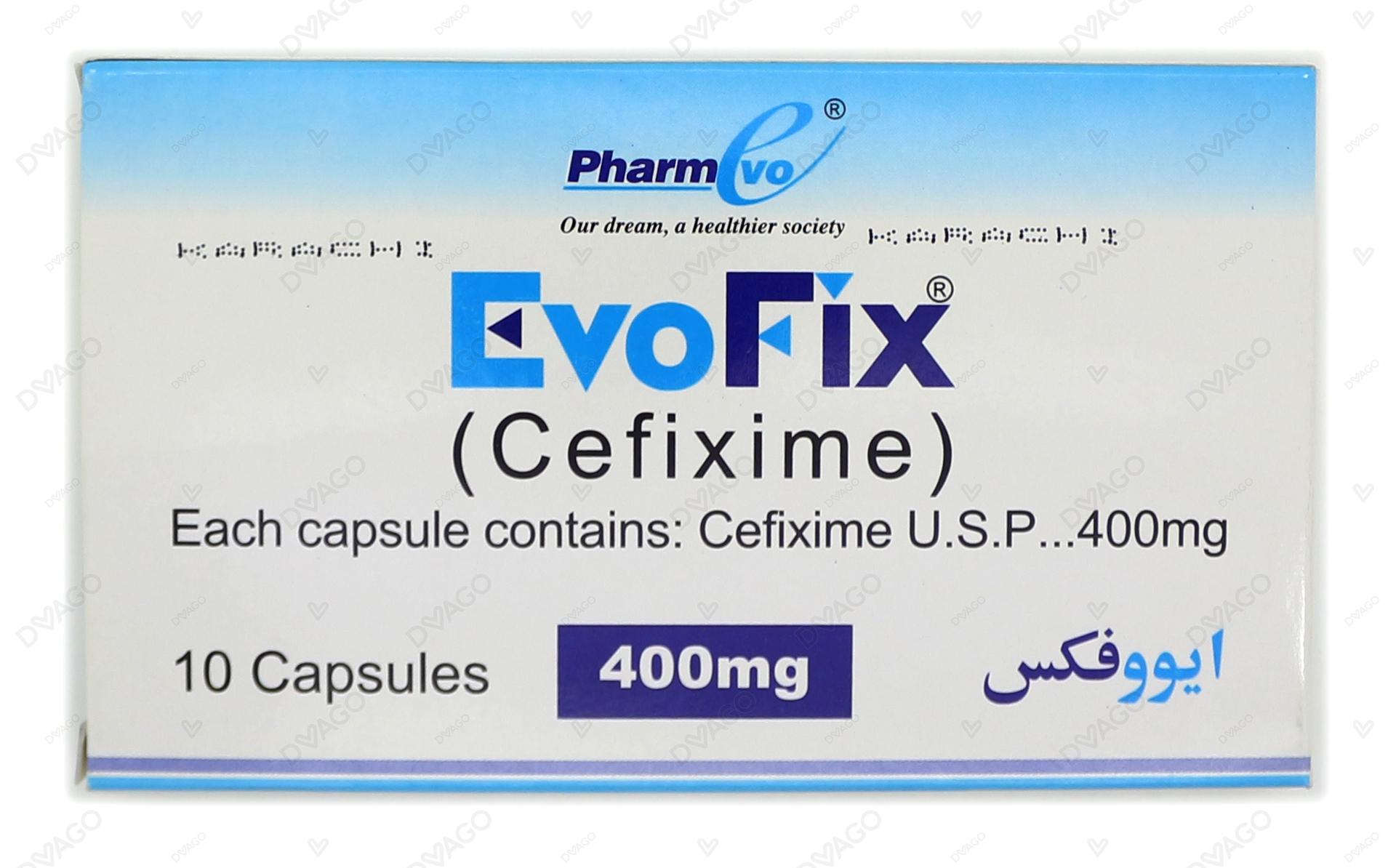 Evofix Capsules 400mg (1 Box = 1 Strip)(1 Strip = 10 Capsules)