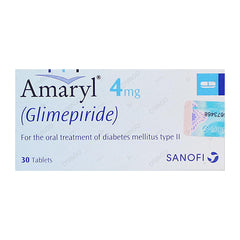 Amaryl Tablets 4mg (1 Strip = 15 Tablets)