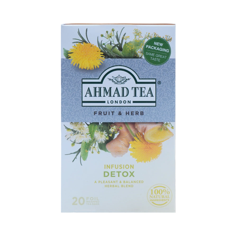 AHMAD TEA BAGS FRUIT & HERBAL DETOX 20PCS 40 GM Default Title - MamasJan Grocery