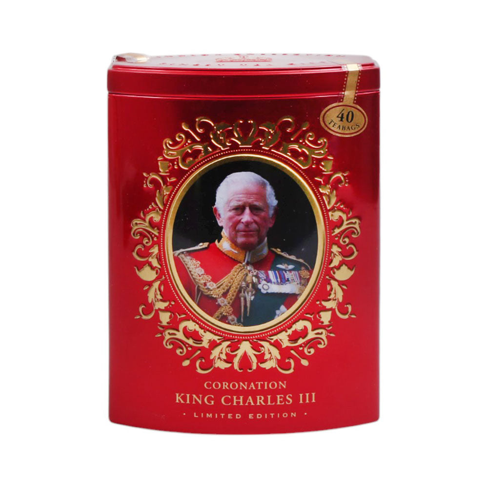 AHMAD TEA KING CHARLES CORONATION CADDY RED 40X2G Default Title - MamasJan Grocery
