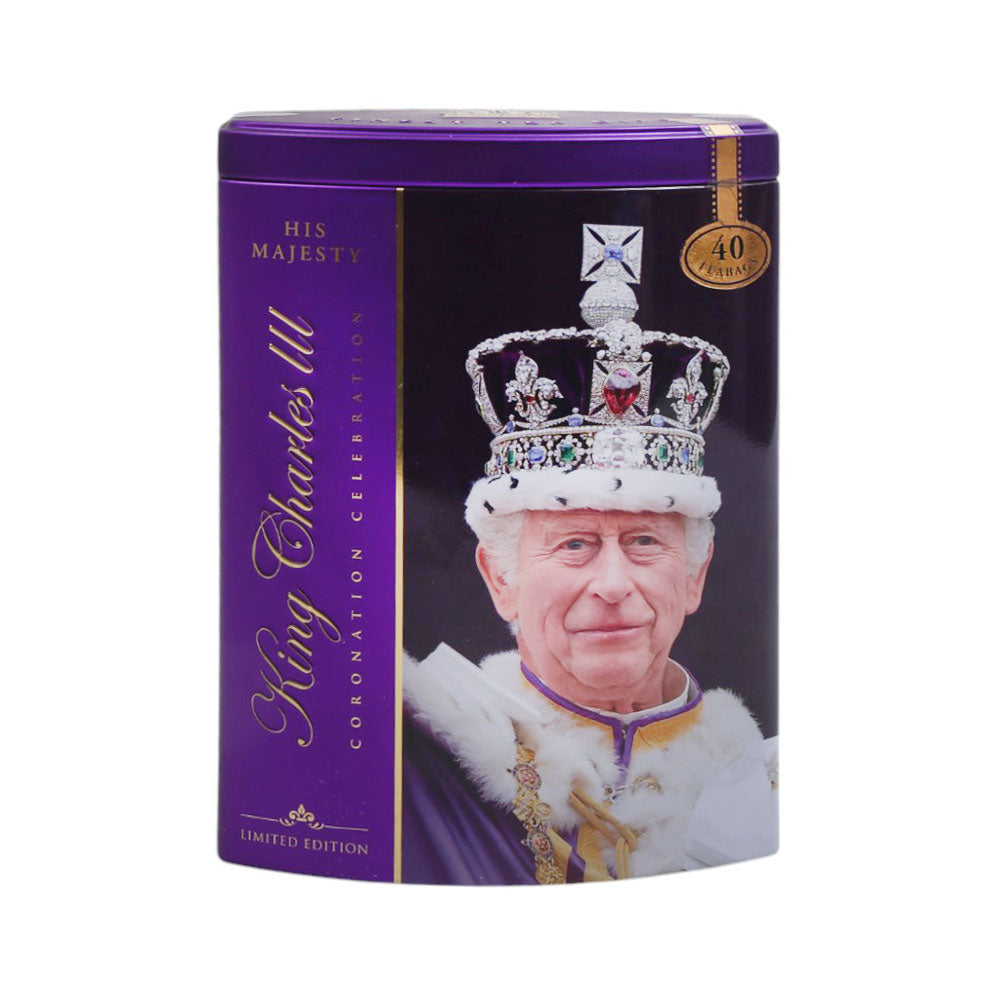 AHMAD TEA KING CHARLES CORONATION CADDY PURPLE 40X2G Default Title - MamasJan Grocery