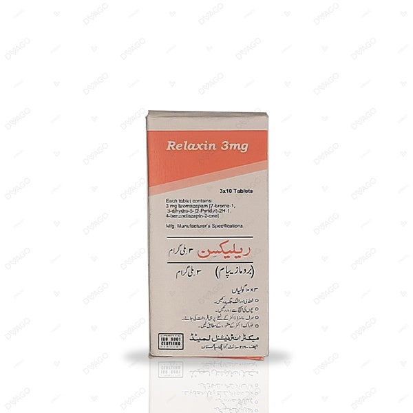 Relaxin Tablets 3mg  (1 Strip = 10 Tablets)