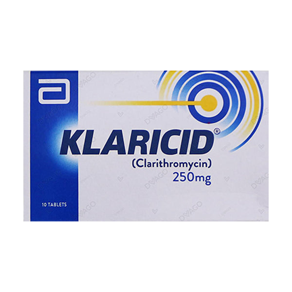 Klaricid Tablets 250mg (1 Box = 1 Strip)(1 Strip = 10 Tablets)