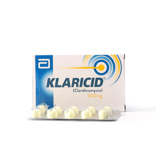 Klaricid Tablets 500mg (1 Box = 1 Strip)(1 Strip = 10 Tablets)