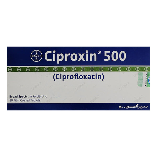 Ciproxin Tablets 500mg (1 Box = 1 Strip)(1 Strip = 10 Tablets)