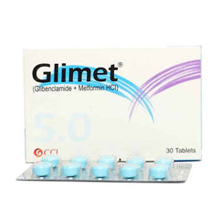 Glimet Tablets 5/500mg (1 Strip = 10 Tablets)